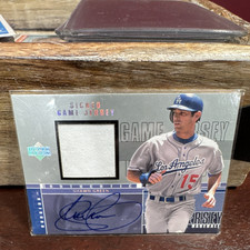 Upper Deck Game Jersey Shawn Green H-SG Autograph Los Angeles Dodgers MLB Card