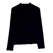 Vince Womens 1/4 Zip Mock Neck Sweater Lightweight Navy Blue - XL
