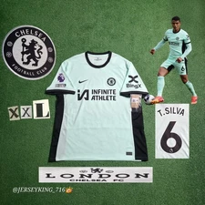 Nike Chelsea FC Thiago Silva #6 2023/2024 Third Mint Jersey XXL EPL Patch Rare