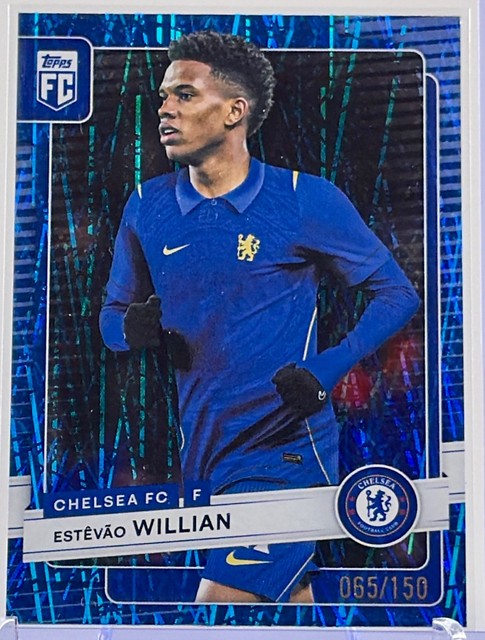 2026-27 Topps FC Team Set Estevao Willian #12 Blue Laser /150 Chelsea