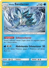 20/145 Alola Sandamer NM Stunde der Wächter 2017 NON HOLO Pokémon Karte Deutsch
