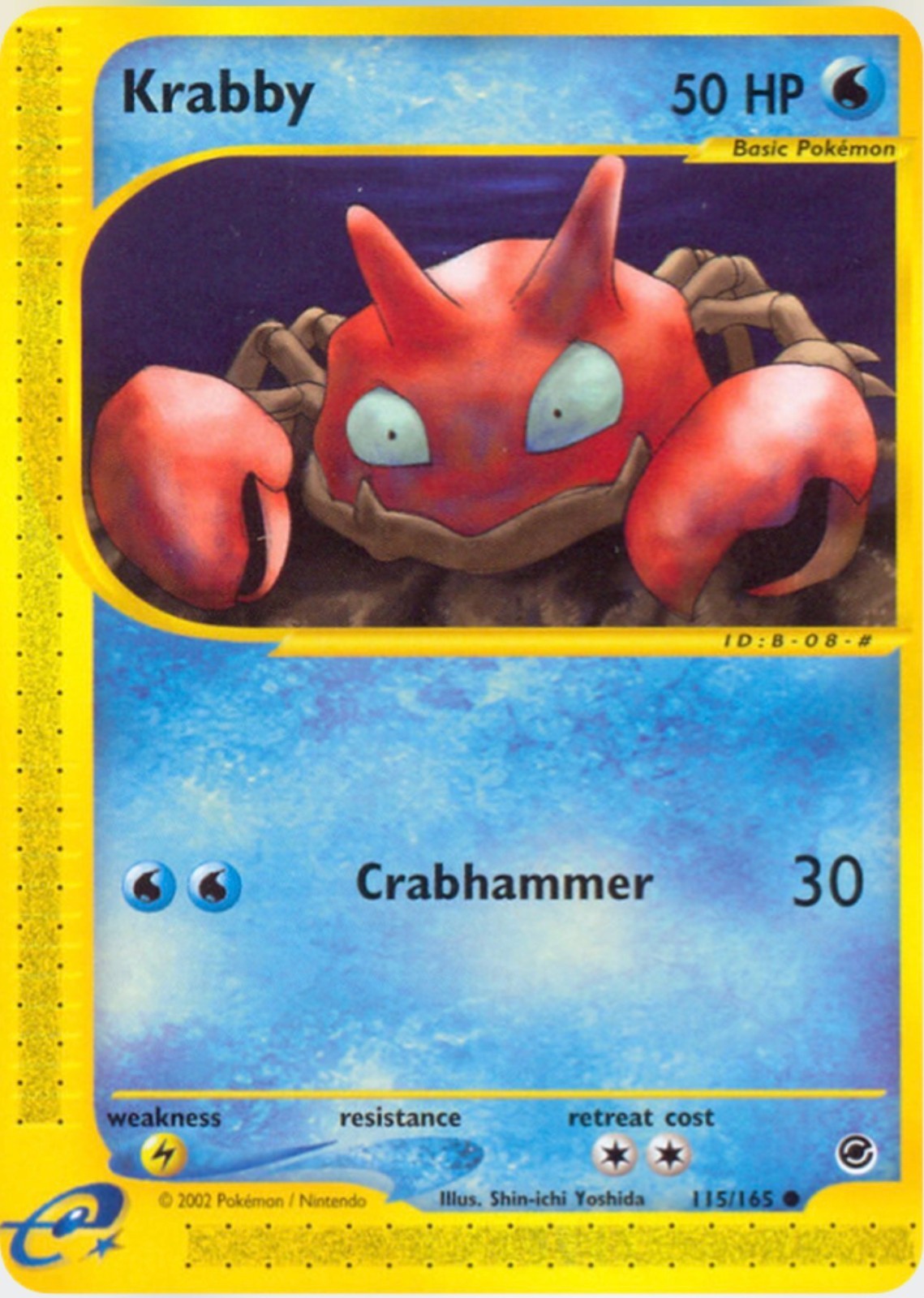 Krabby 115/165 - Pokémon TCG - Expedition Base Set - Vintage Regular