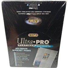 100 Ultra Pro 9-Pocket Platinum Card Storage Pages Sheets