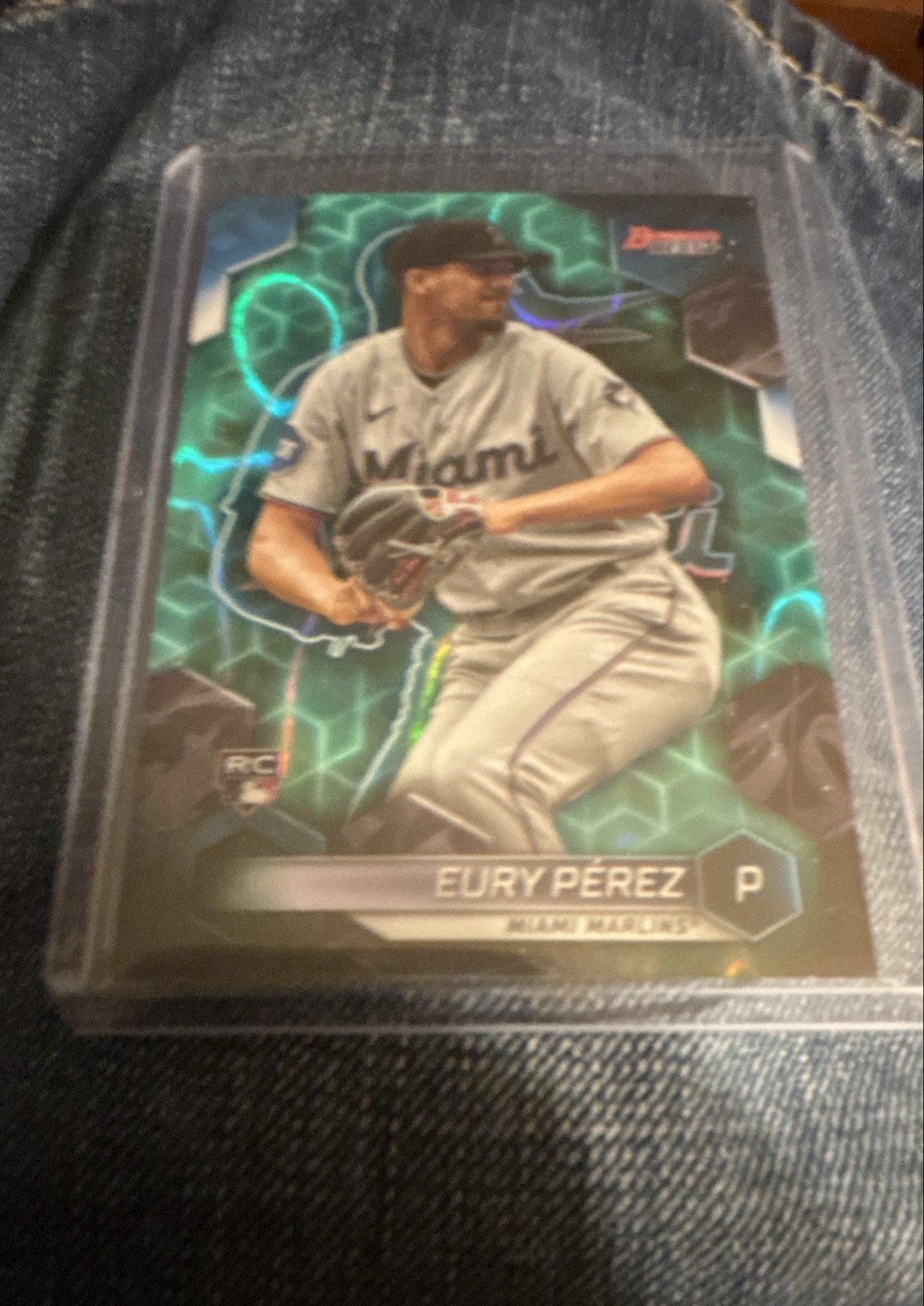 2023 Bowman's Best - Eury Perez #34 Aqua Lava Refractor /199 (RC)