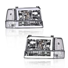 For 1992 1993 1994 1995 1996 Ford F150 F250 F350 Bronco Led Drl Headlights 6pc