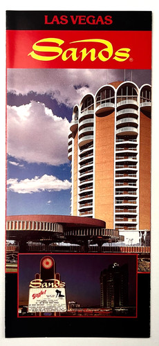 1980s Las Vegas Nevada Sands Casino Resort Hotel Vintage Tourist Travel Brochure