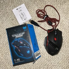 Zelotes T90 Gaming Mouse 9200 DPI, 8 Buttons Multi-Modes LED Lights USB Gaming