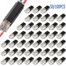 50-100PCS Double-Wire Plug-in Connector,Cable Clamp with Locking Buckle AWG18-22