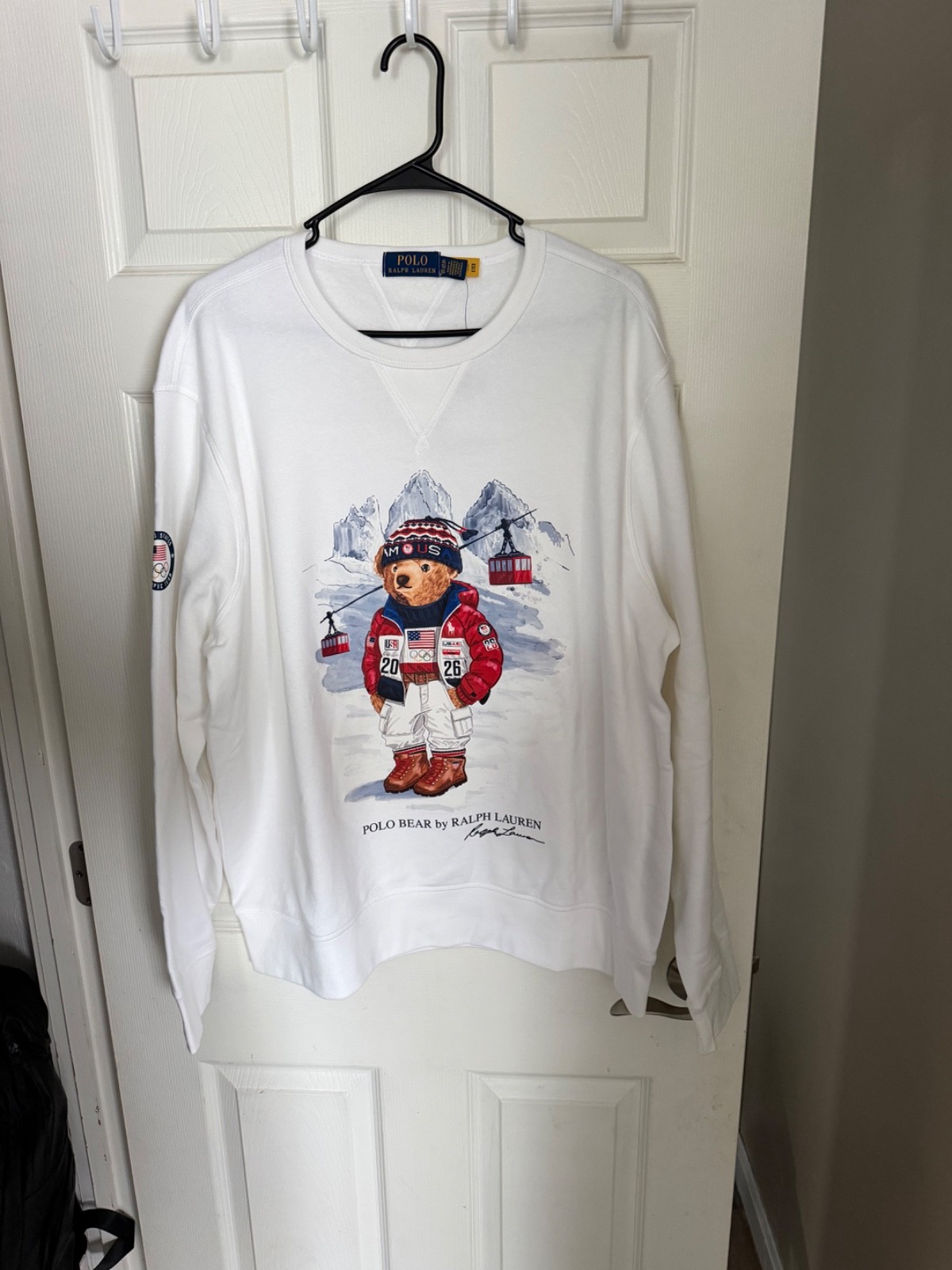 New POLO RALPH LAUREN 2026 WINTER OLYMPICS TEAM USA POLO BEAR SWEATSHIRT (SZ XL)