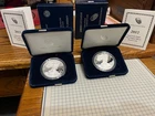 2012-W, 2013-W Proof $1 American Silver Eagle Box, OGP & COA LOT OF 2