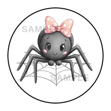 30 Cute Spider stickers labels tags envelope seals Black Halloween