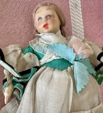 Antique 9  Lenci Doll, Excellent Miniature Lovely Felt Doll