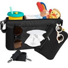 Parent Console Fits for Wonderfold W2 X2, Wagon Stroller Organizer with 2 Ins...