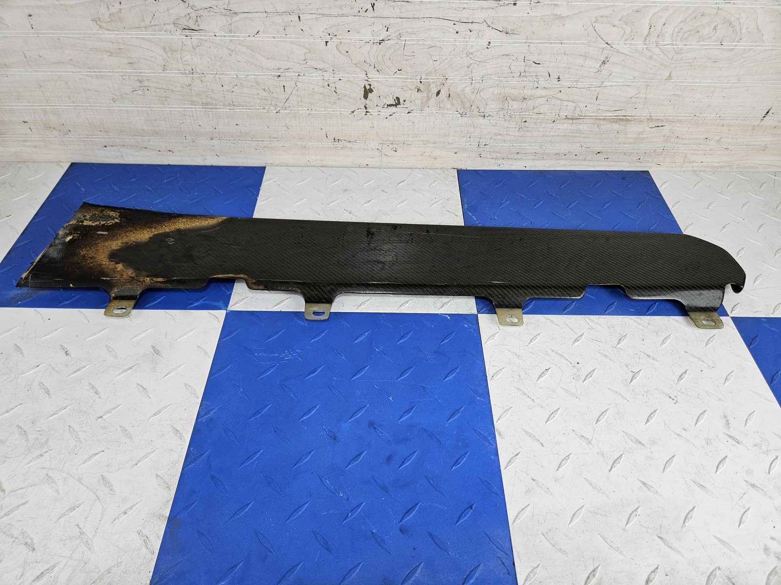2017-2023 Audi R8 OEM Right Passenger Rocker Trim Sections Ara Blue Carbon Fiber