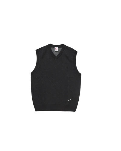 ?Gilet pull suprême/Nike NOIR Medium SS25 laine mérinos mélangée logo Nike