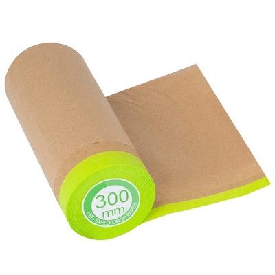 Pre-Taped Masking Paper Painting 12'' X 50 feet Tape Drape Painters Car Auto Body