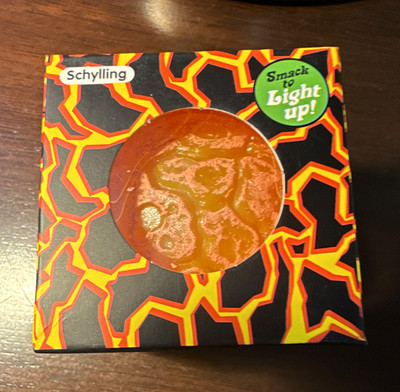 Schylling NeeDoh Magma Light-Up Squeeze Squishy Toy, Orange, Ages 3+ 22180F