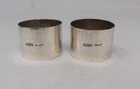 Pair Vintage Hallmarked Sterling Silver Napkin Rings, 62g, Not Engraved  #M2