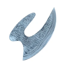 Handmade Damascus steel Fix Blade Alaskan knife ULU Blank Blade