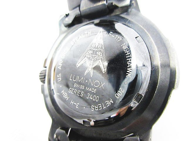 Luminox USAF Stealth F-117 Nighthawk Watch Men 44mm Date 3400