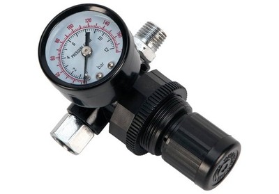 Performance Tool M688 Inline Locking Pressure Regulator with Gauge for Conven