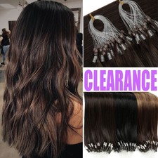 1g Micro Ring Beads Easy Loop Tip 100%Real Remy Human Hair Extensions Ombre Hair