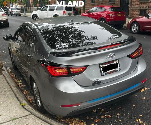 Smoked LED Tail Lights For Hyundai Elantra 2011-16 Sedan W/Sequential Turn 1Pair - Picture 1 of 16
