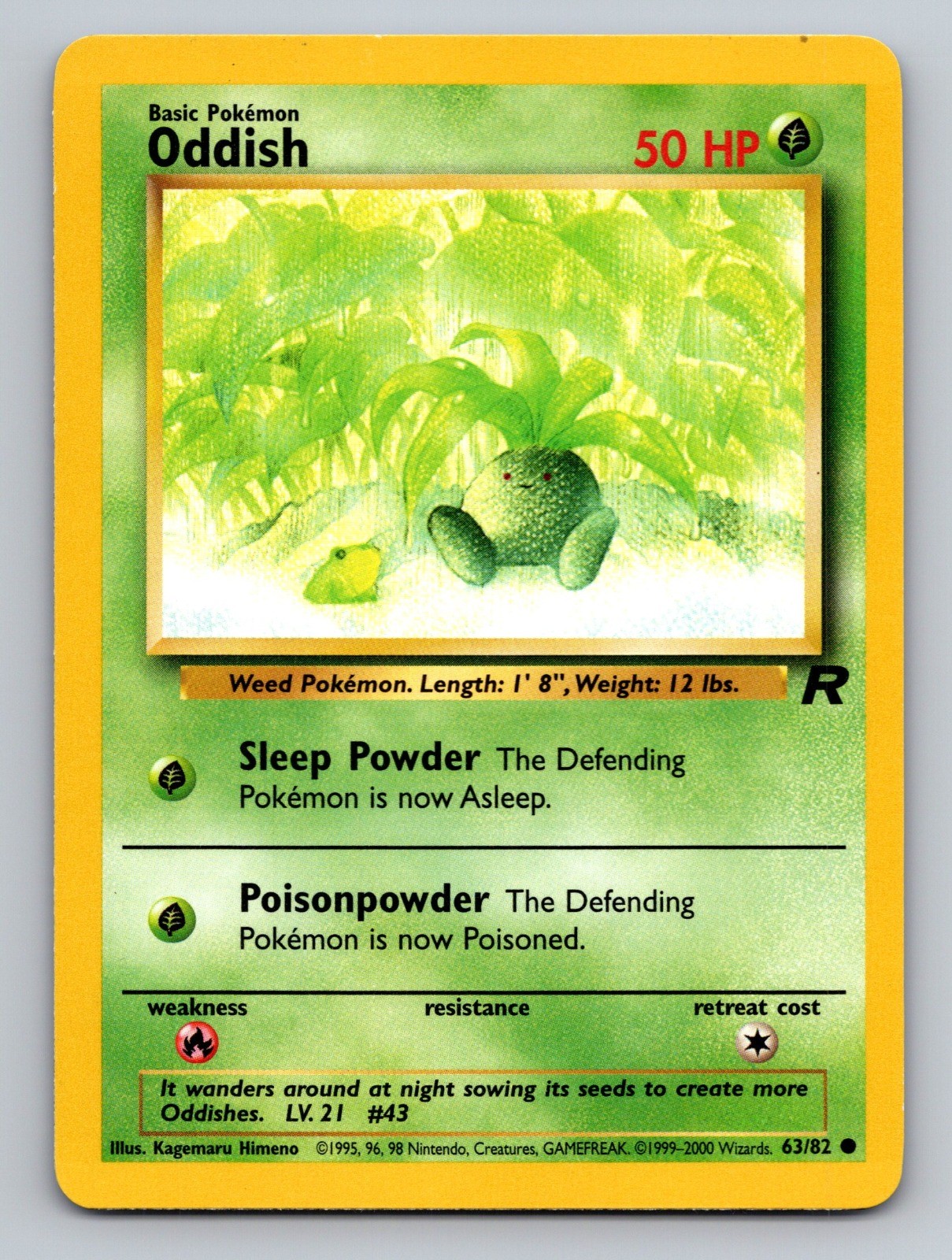 Oddish Team Rocket Common 63/82 Pokemon