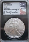 2021 S$1 AMERICAN SILVER EAGLE FIRST TYPE-2 PRODUCTION NGC MS70 GAUDIOSO SIGNED