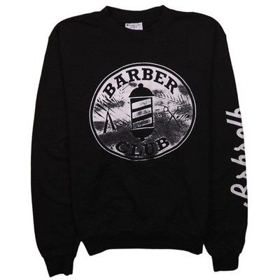 Champion Herren schwarz Grafik Barber Club Sweatshirt kleiner Pullover