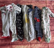 Baby boy 3 mo 0-3 mo Footed Zip Cotton One Piece Sleeper Pajama Lot Bundle