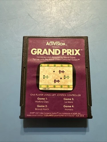 Vintage 1982 Atari 2600 GRAND PRIX 80s Racing Game Cartridge ONLY Tested Working