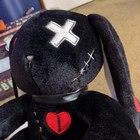 Goth Bunny Plush Toy Gothic Stuffed Rabbit Horror Easter Doll Black Decor 9 inch — photo 9