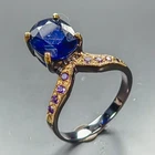 Handmade   Blue Sapphire Ring 925 Sterling Silver Size 6 /R468344