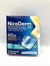 NicoDerm CQ Clear Patches 14ct 2 Week Kit Step 1 Extended Release