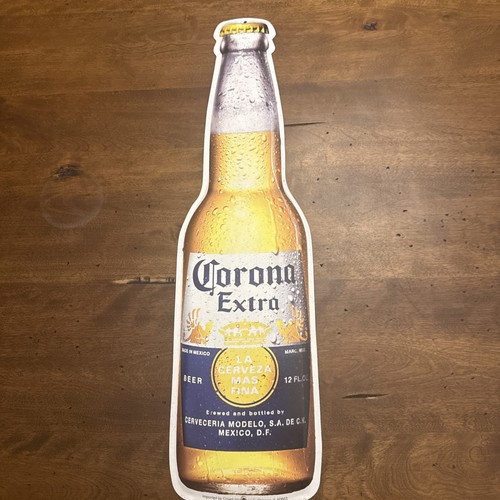 Corona Extra Metal Tin Beer Bottle Bar Pub Sign 22” X 6”
