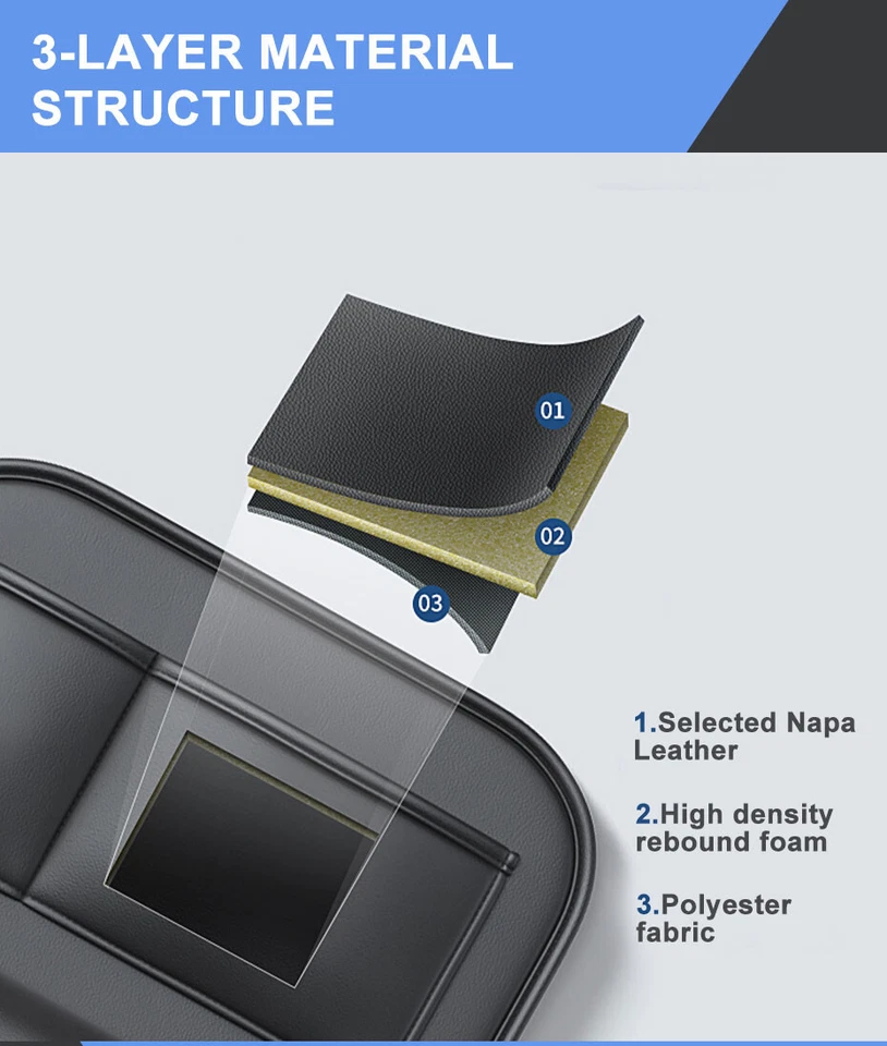 Organizador de Bolsillo Colgante Asiento Trasero de Coche Bolsa de Almacenamiento Cuero PU Organizador Soporte Foto 4 de 4
