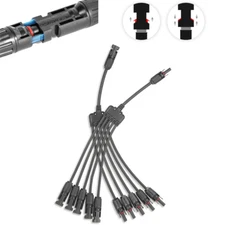 1 Pair 5 to 1 Solar Panel Splitter 4 Way 1000V Solar Panel Parallel Connectors