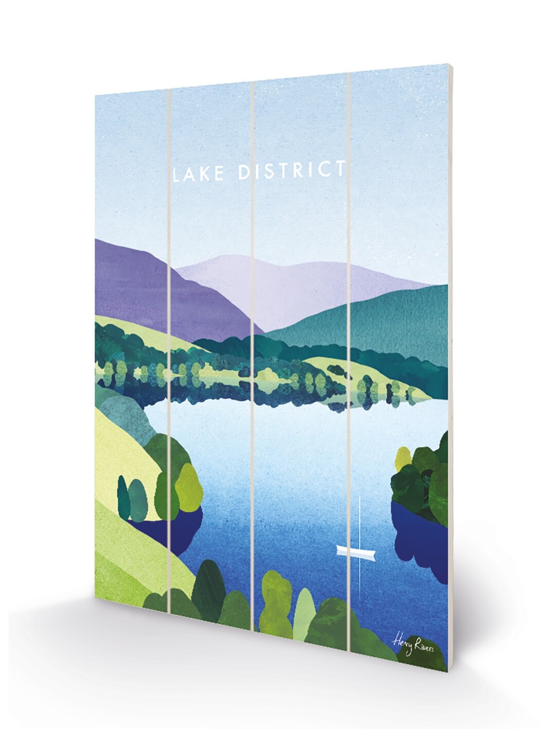 Henry Rivers - Lake District, Windemere - 40 x 59cm Wooden Wall Art Print