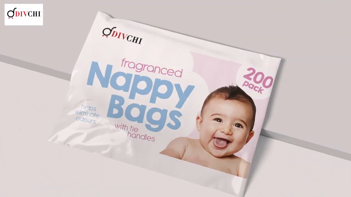 200 Disposable Nappy Fragranced Bags Hygienic Sacks Diaper Tissue