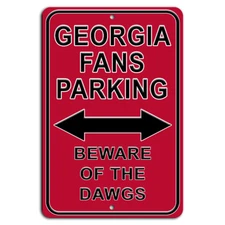 Georgia Bulldogs Parking Only Sign - College Team Spirit 8x12 Inch Aluminum