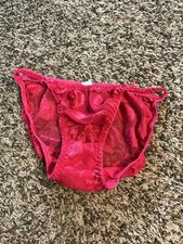 Vintage Bikini Panties Size 7 Pink Sheer Mesh