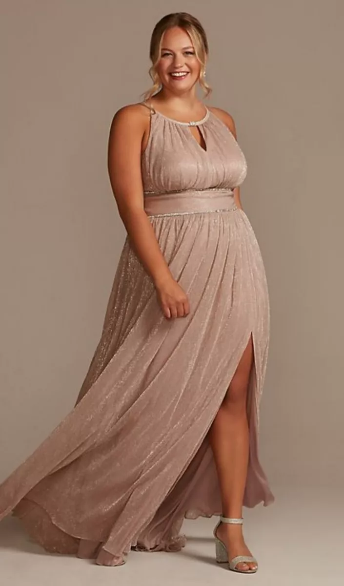David's bridal champagne bridesmaid dress cheap