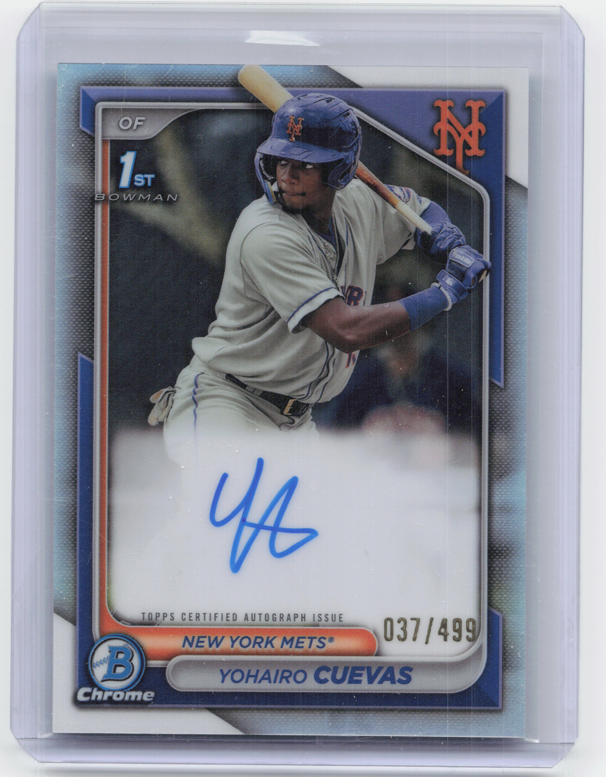2024 Bowman Chrome #CPA-YCU Yohairo Cuevas 1st Refractor Auto /499 METS