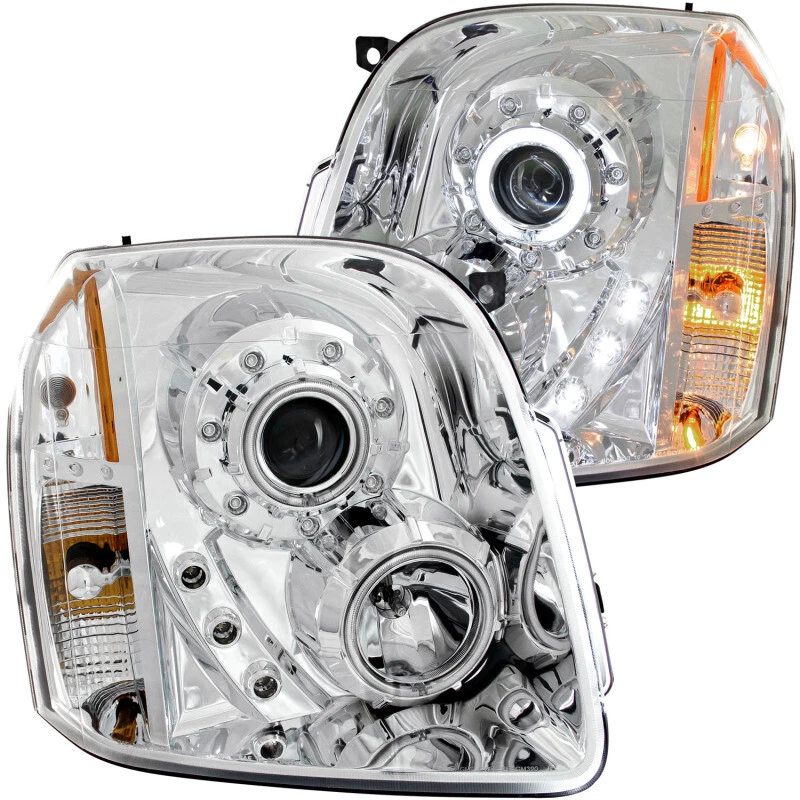 ANZO For 2007-2014 Gmc Yukon Projector Headlights W/ Halo Chrome (CCFL) Foto 3 de 4