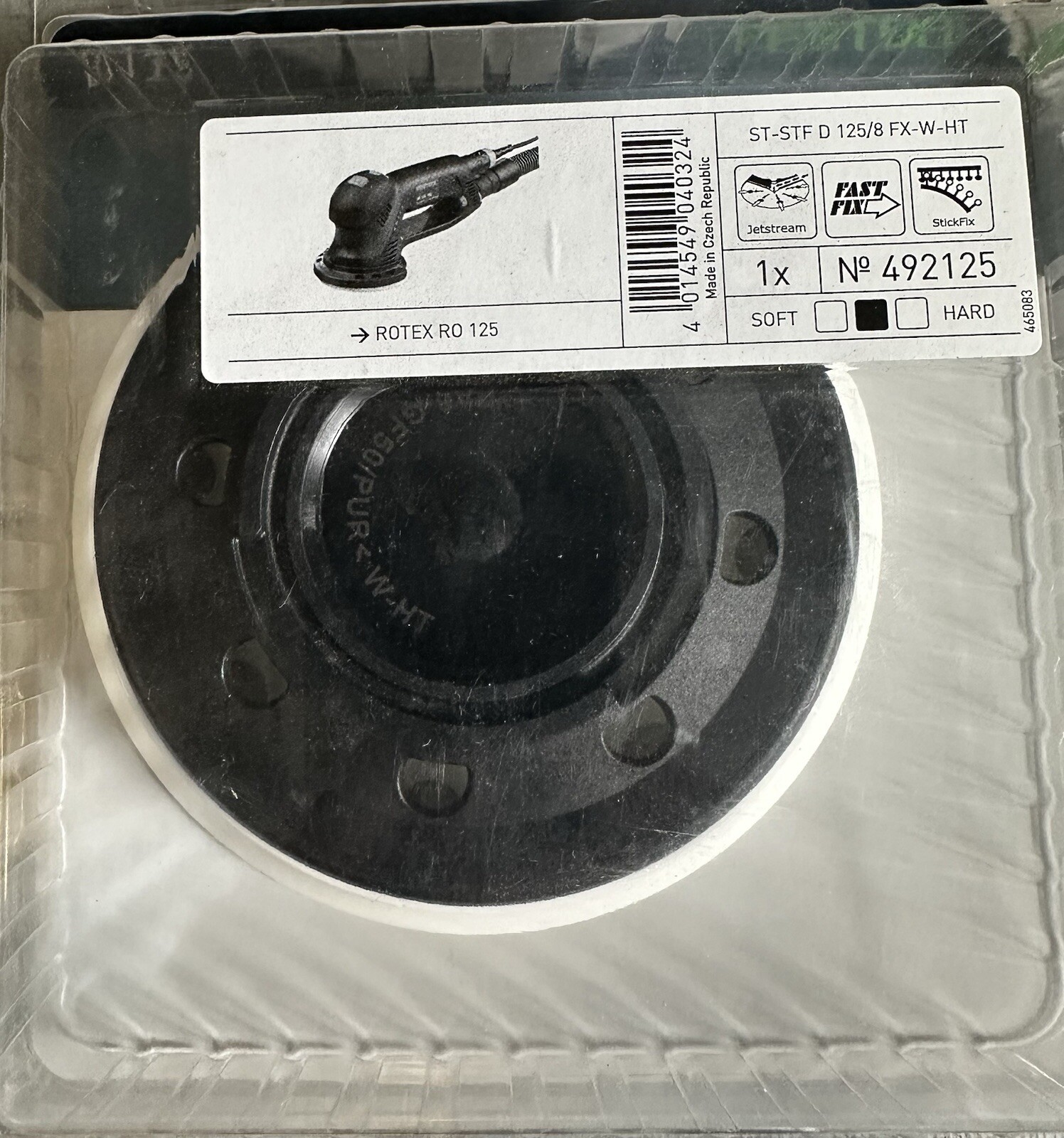 Festool Fastfix Platorello D125/8 Fx-W-Ht cod.492125 per Rotex 125