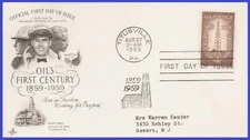 USA3 #1134 ADDR ARTCRAFT FDC   Petroleum Industry