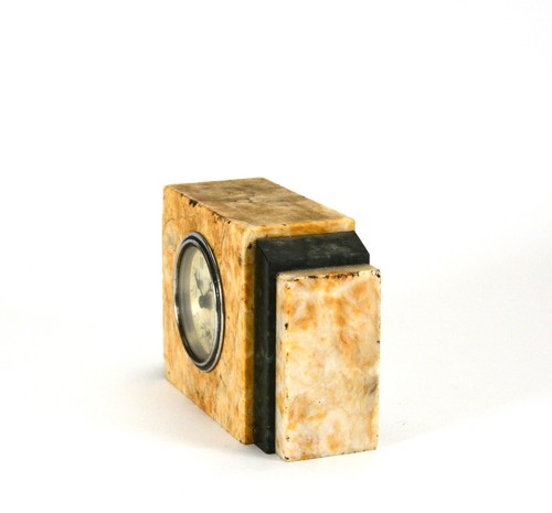 1920's Vintage Miniature French Marble Case Art Deco Clock with Second Hand Dial - Picture 5 of 8