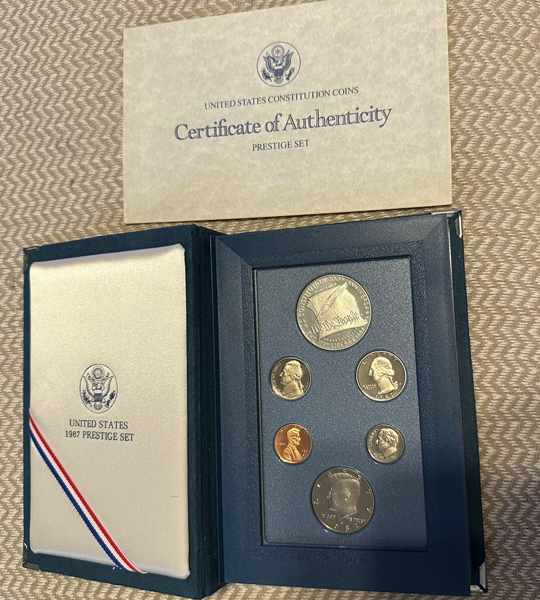 UNITED STATES 1987 PRESTIGE SET アンティーク 1987 US Mint Prestige Set