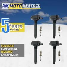 4X Ignition Coil & Iridium Spark Plug for 2013-2015 Dodge Dart 2.0L l4 UF648